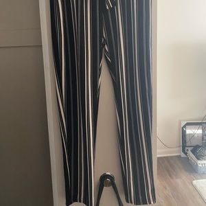 Black and white stripped dress pants